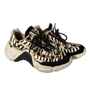Women's Mark Nason Los Angeles Neo Block–Mix-Up Tie Up animal Sneaker Size 6.5